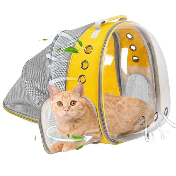 Discover the Ultimate Convenience with Our Rear Expandable Transparent Mesh Pet Backpack
