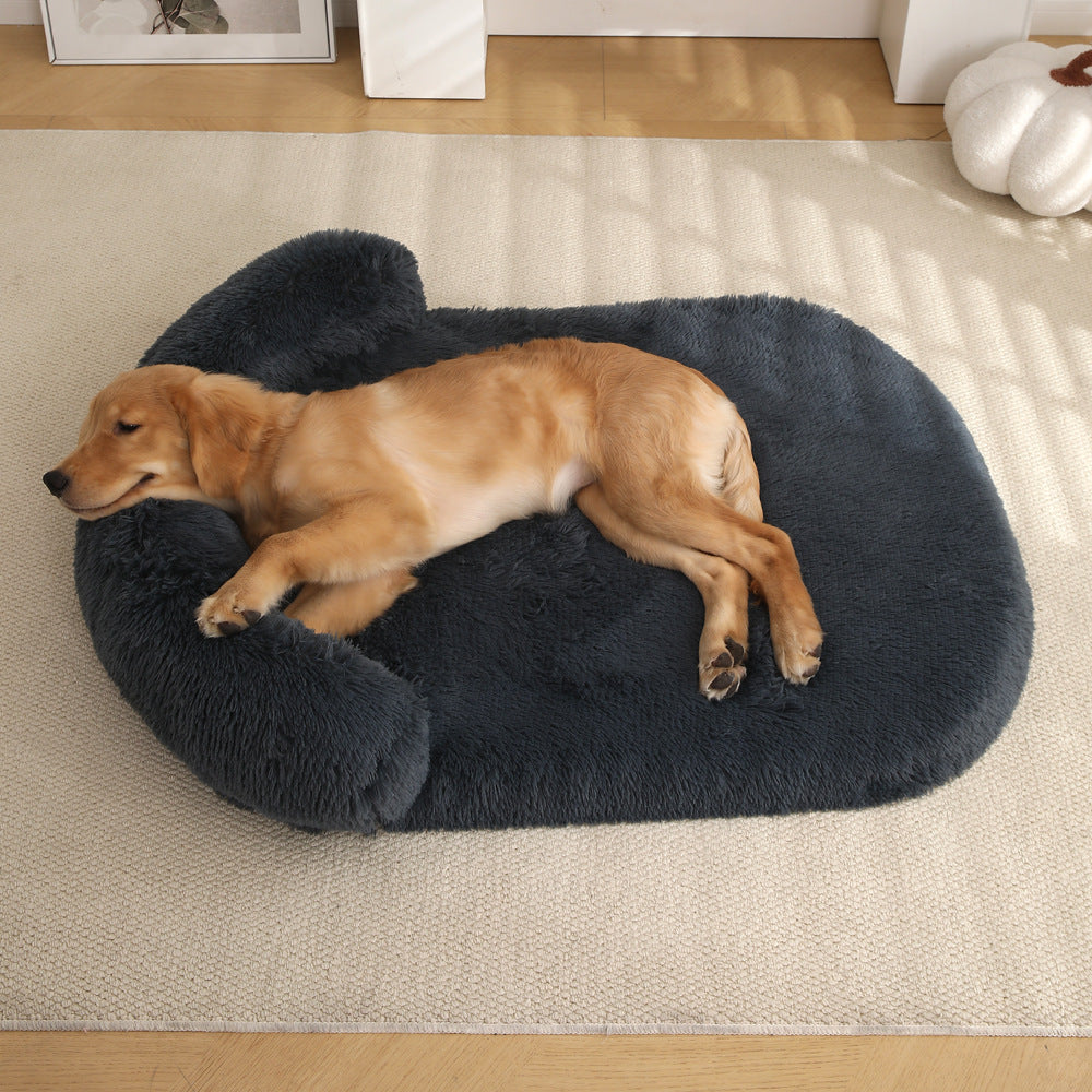 Plush Doghouse Cathouse Pet Bed