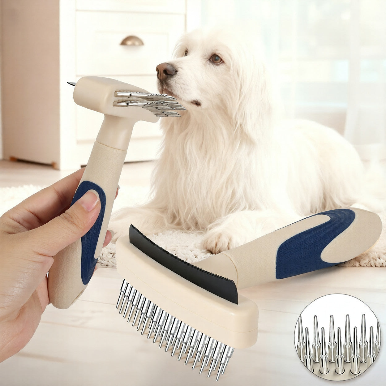 Pet Grooming Brush For Removing Loose