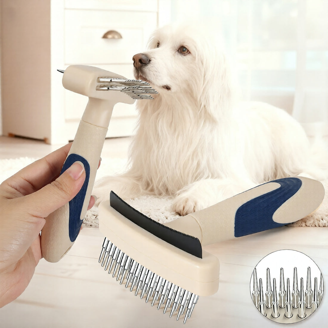 Pet Grooming Brush For Removing Loose