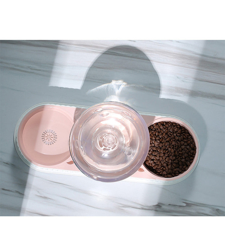 Plastic Pet Feeding Drinkers Cat Automatic Feeder
