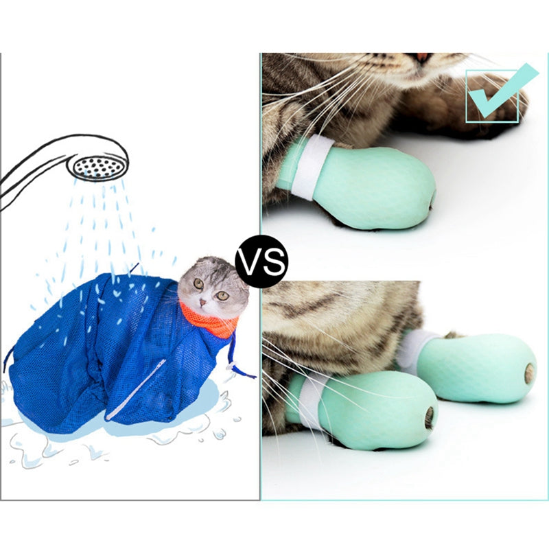 Wash cat feet set cat bath supplies