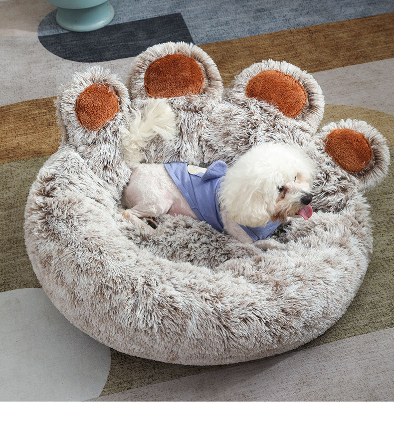 Plush Cathouse Doghouse Pet Bed