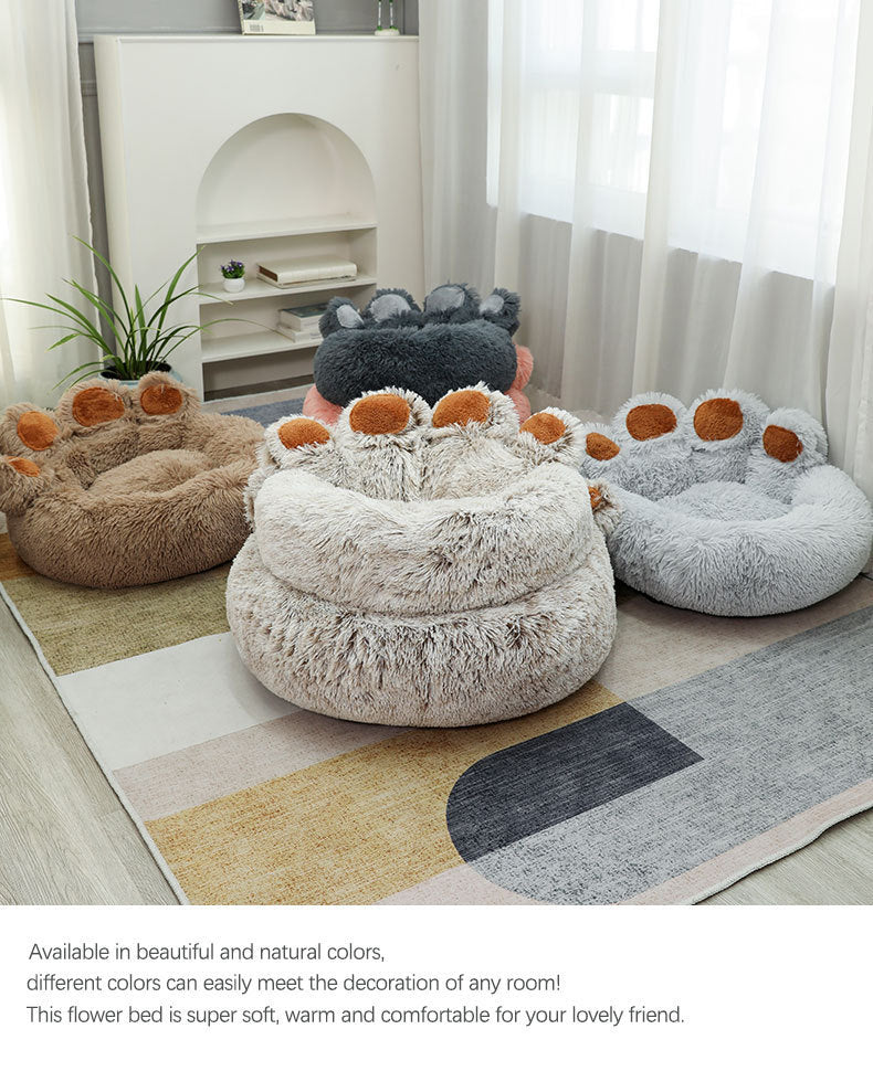 Plush Cathouse Doghouse Pet Bed