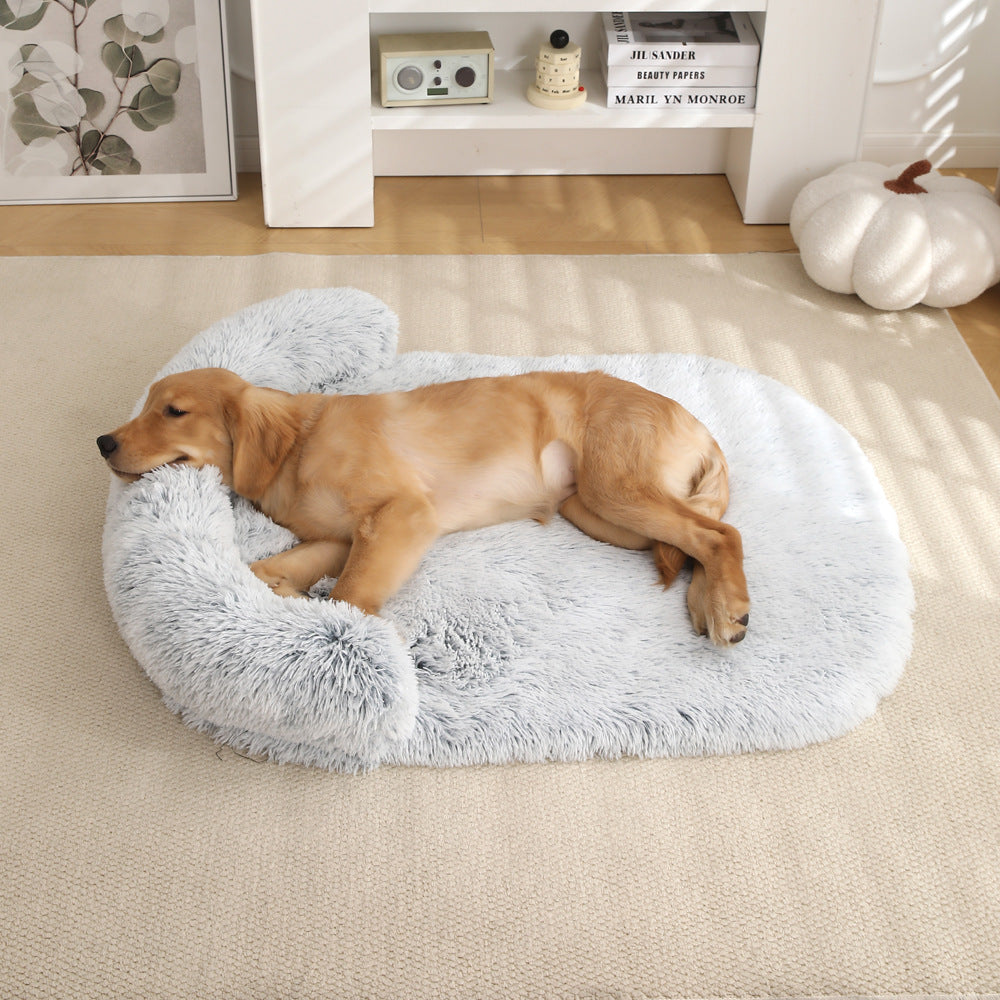 Plush Doghouse Cathouse Pet Bed