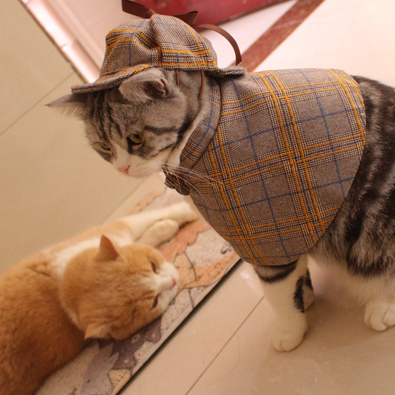 Cloak Hat Suit Funny Cat Dog Clothes