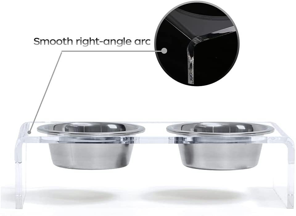 Acrylic Dogs And Cats Pet Feeder Small Cat