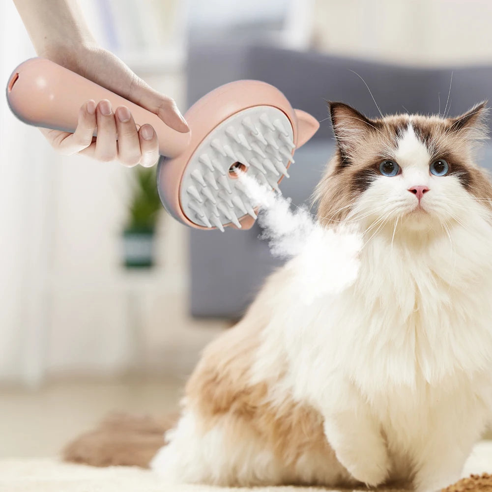 Hair Cleaning Brush With Mist Cat Grooming Brush
