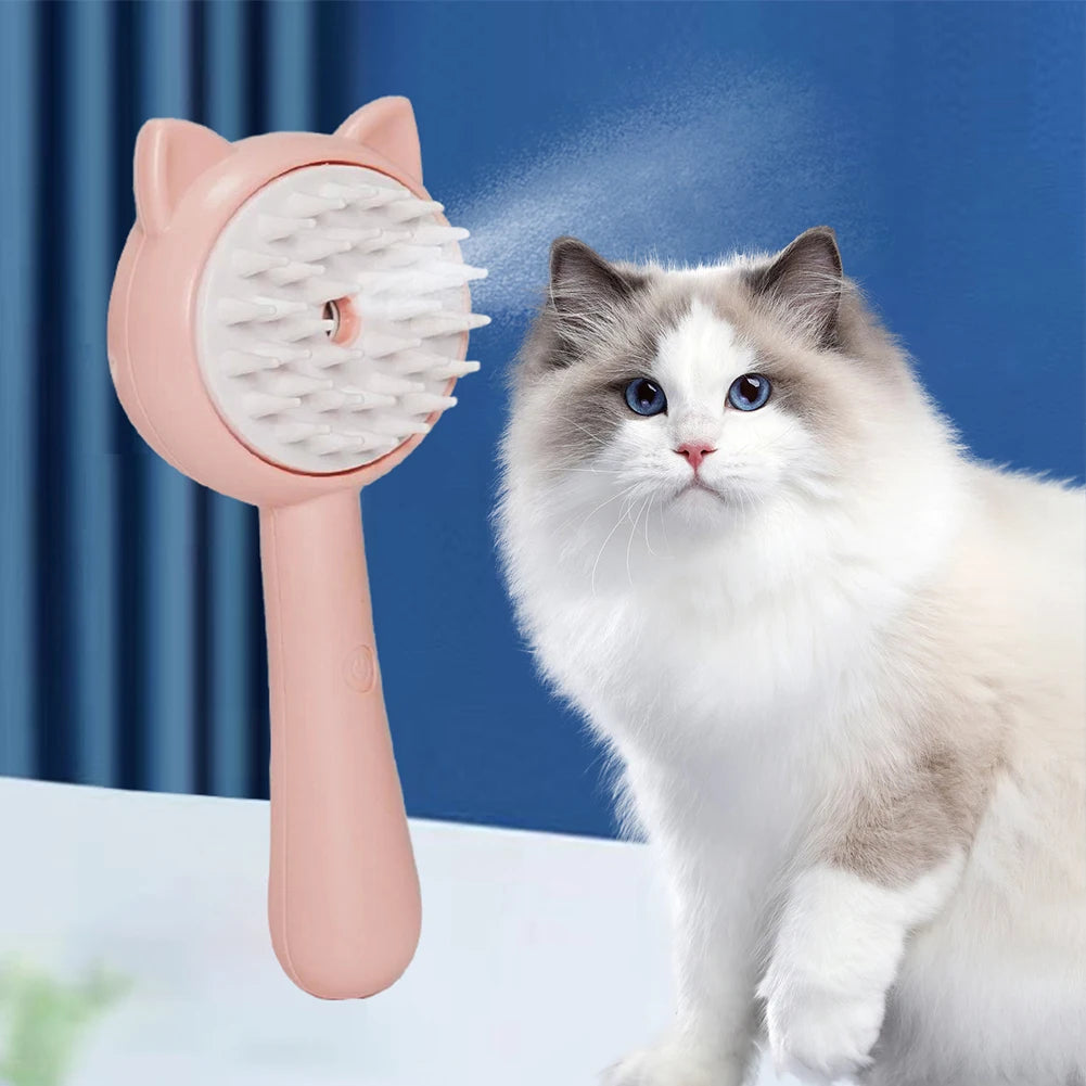 Hair Cleaning Brush With Mist Cat Grooming Brush