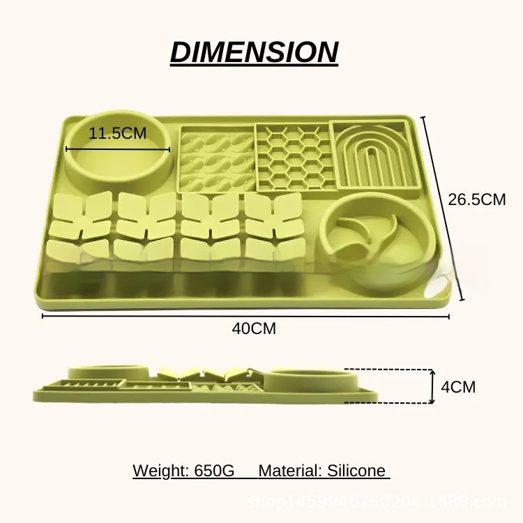 Pet Tableware Slow Food Suction