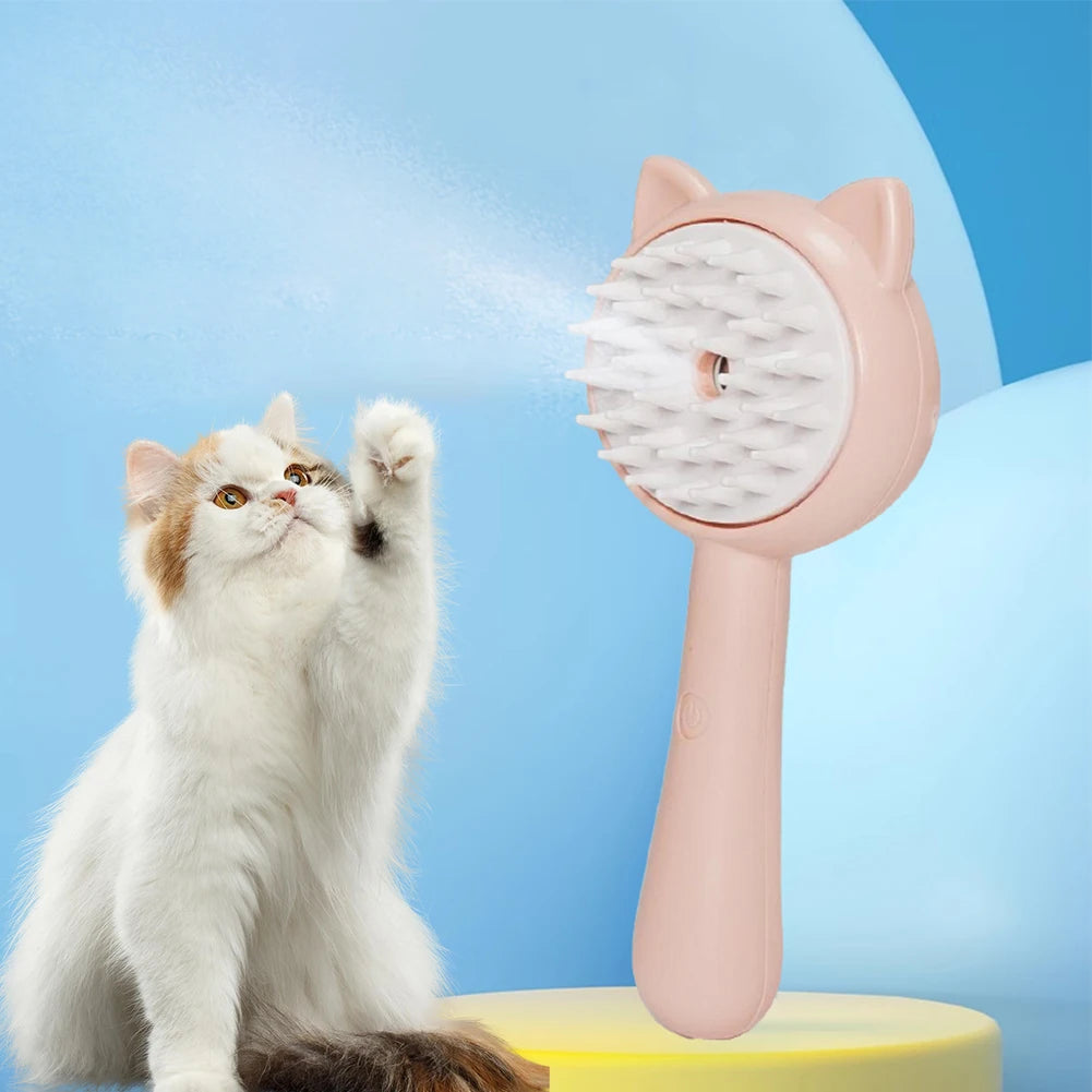 Hair Cleaning Brush With Mist Cat Grooming Brush