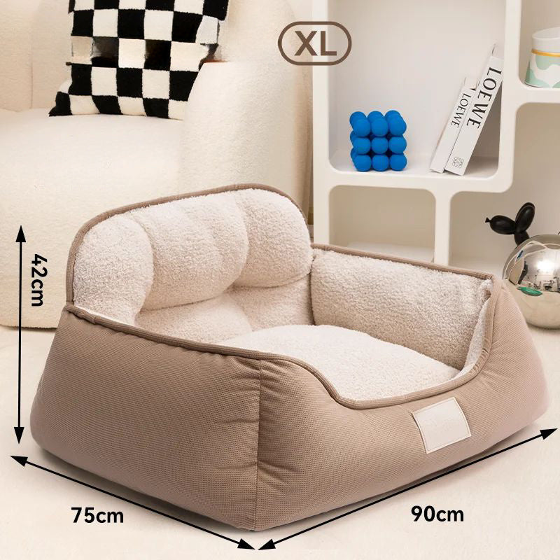 Cozy Plush Pet Bed Warm Washable