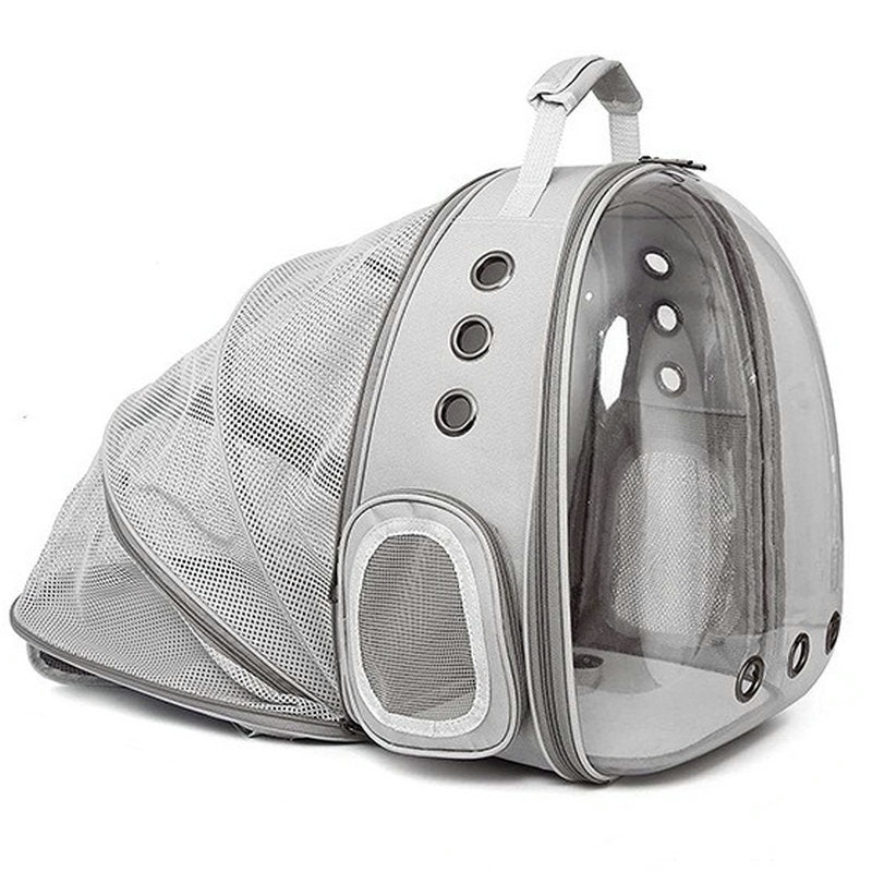 Rear Expandable Transparent Mesh Pet Backpack