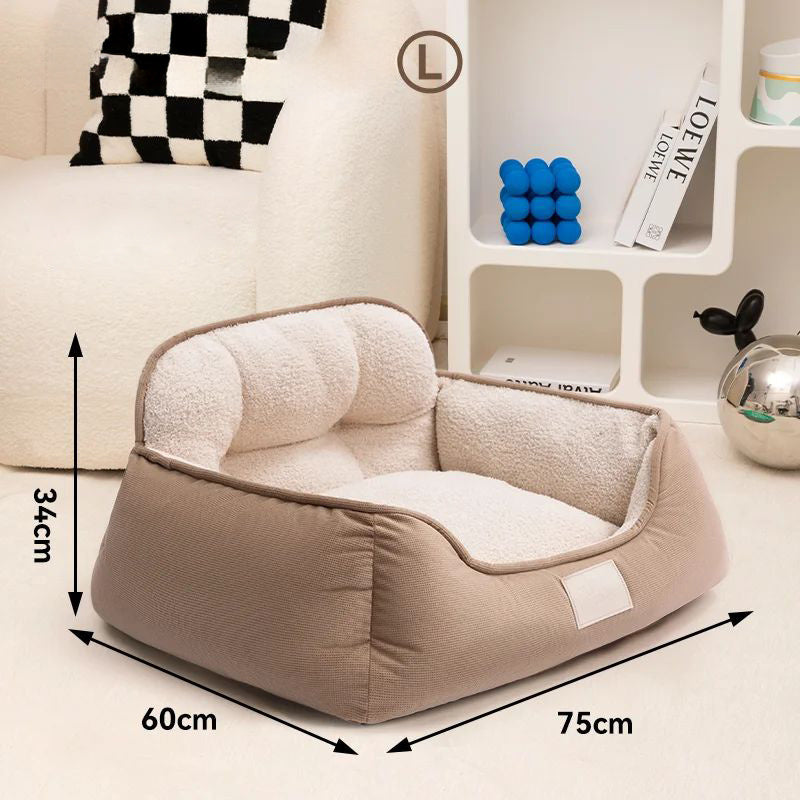 Cozy Plush Pet Bed Warm Washable