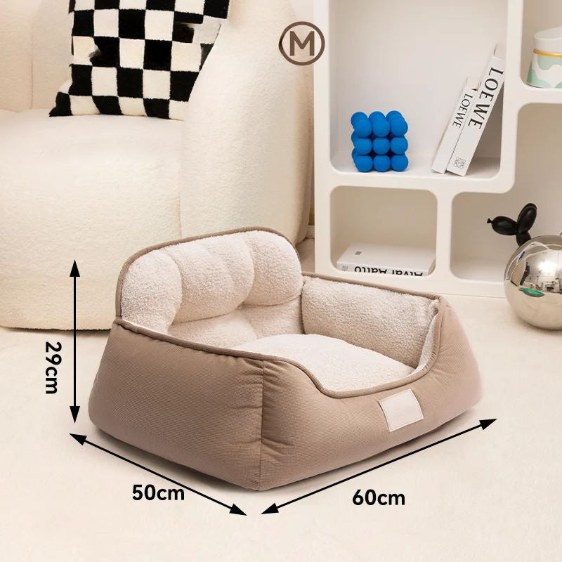 Cozy Plush Pet Bed Warm Washable