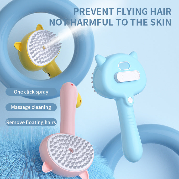 Hair Cleaning Brush With Mist Cat Grooming Brush